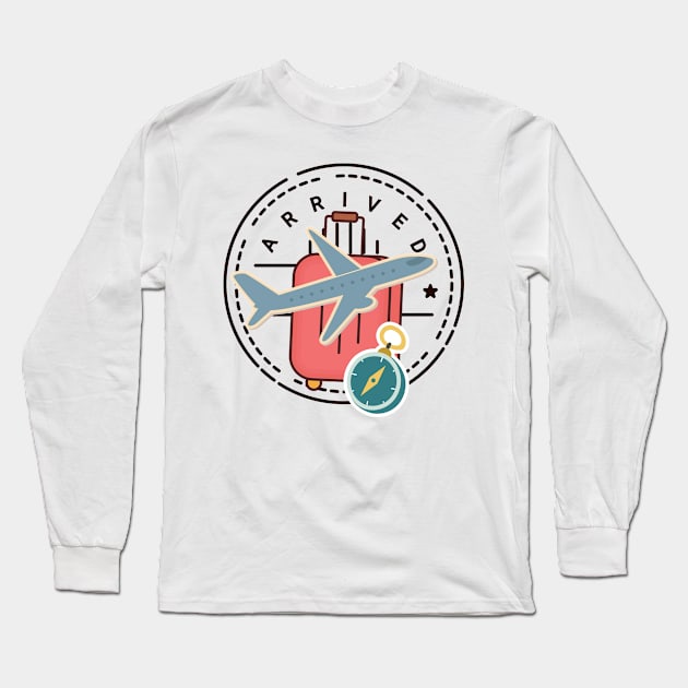 Travel adventurer tee Long Sleeve T-Shirt by Luxe Alleyway